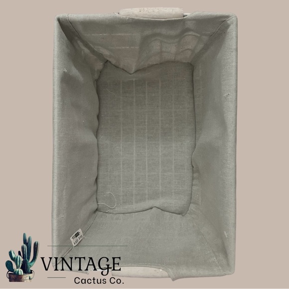 NWT! Rae Dunn Metal “Diapers” Storage Basket w/Fabric Liner NWT - Picture 5 of 8